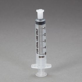 BD Oral Dispensers with Tip Caps, 5mL, Clear