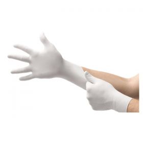 Gloves exam micro-touch plus powder-free latex 9.5 in md sterile cream 100/bx, 4 bx/ca