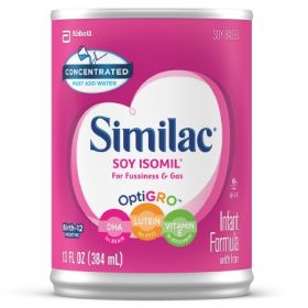 Infant Formula Similac  Soy Isomil  For Fussiness and Gas 13 oz. Can Liquid Concentrate
