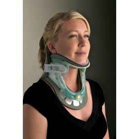 Rigid Cervical Collar with Replacement Pads Aspen Vista Preformed Adult One Size Fits Most Two-Piece / Trachea Opening Adjustable Height Adjustable Neck Circumference 686890