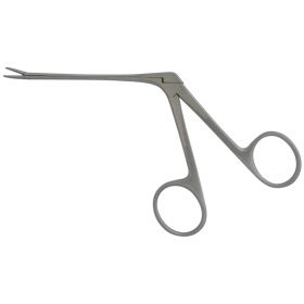 Ear Forceps BR Surgical Hartmann-Noyes 6-1/4 Inch Length Surgical Grade Stainless Steel NonSterile NonLocking Finger Ring Handle Straight Serrated Alligator Jaws