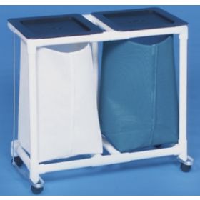 Double Hamper with Bags Standard 4 Casters 39 gal.
