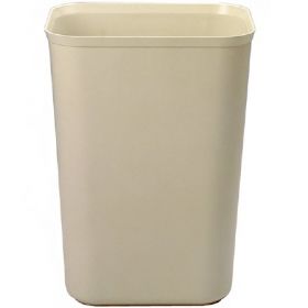 Trash Can 40 Quart Beige Thermoset Polyester Open Top
