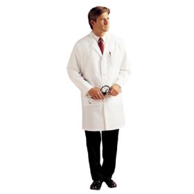 Lab Coat White Size 52 Knee Length Reusable