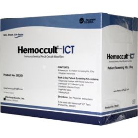 Patient Sample Collection and Screening Kit Hemoccult ICT 2-Day Colorectal Cancer Screening Fecal Occult Blood Test (iFOB or FIT) Stool Sample 50 Tests