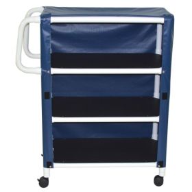 Linen Cart 100 lbs. per Shelf Weight Capacity Vinyl 3 Shelves With 12 Inch Spacing 20 X 32 Inch