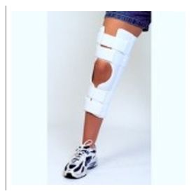 Knee Immobilizer Deluxe 3-Panel X-Large Hook and Loop Strap Closure 12 Inch Length Left or Right Knee
