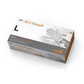 For California Only, Accutouch Powder-Free Clear Vinyl Exam Gloves, Size L