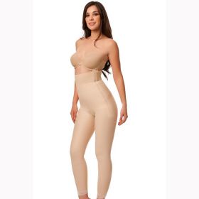 Isavela gr07 high waist girdle with zippers-ankle length-2xl-beige
