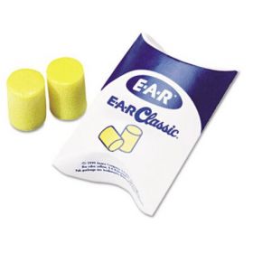EAR Classic Earplugs Pillow Paks Uncorded PVC Foam Yellow
