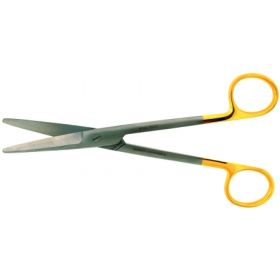 Dissecting Scissors Mayo 6-3/4 Inch Length Surgical Grade Stainless Steel / Tungsten Carbide Finger Ring Handle Curved Blunt Tip / Blunt Tip