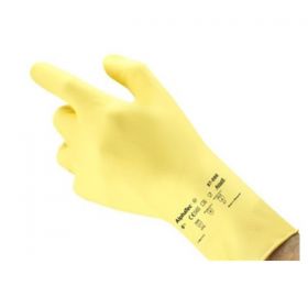 Gloves utility powder-free rubber latex-free 12 in sterile yellow 144/ca