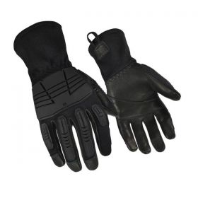 Gloves impact synth lthr / kevlar / flxbl thrmplstc rbr lg blk lng 1/pr