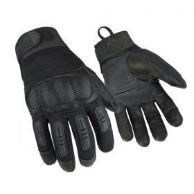 Gloves tactical hrd knckl synth lthr / kevlar / flxbl thrmplstc rbr xs blk 1/pr