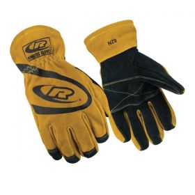 Gloves utility structural leather / kevlar medium yellow / black slip-on 1/pr