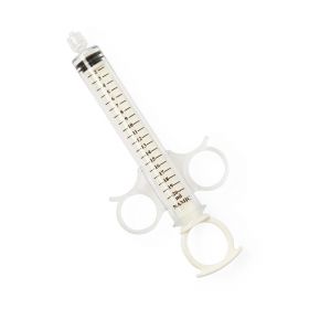 Angiographic High-Pressure Control Syringe with Thumb-Ring Plunger and Finger Ring, Fixed Male Luer Lock, 0.5 mL Reservoir, 20 mL