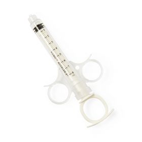 Angiographic High-Pressure Control Syringe with Thumb-Ring Plunger and Finger Ring, Fixed Male Luer Lock, 0.5 mL Reservoir, 8 mL