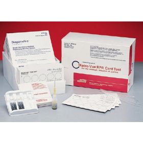 Rapid Test Kit BD Macro-Vue RPR No. 115 RPR Card Test Syphilis Screen Whole Blood / Serum Sample 150 Tests