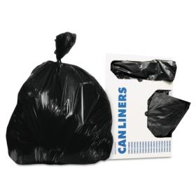 Trash Bag Heritage 12 to 16 gal. Black LLDPE 0.35 Mil. 24 X 32 Inch Star Seal Bottom Flat Pack