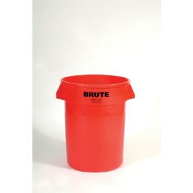 Trash Can Rubbermaid Commercial BRUTE 32 gal. Round Red Plastic Open Top