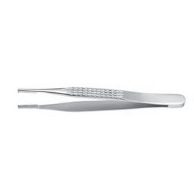 Tissue Forceps Padgett Lanes 7 Inch Length Surgical Grade Stainless Steel NonSterile NonLocking Thumb Handle Straight Cross Serrated Tips with 2 X 3 Teeth