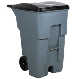 Trash Can BRUTE 95 gal. Rollout Gray MDPE