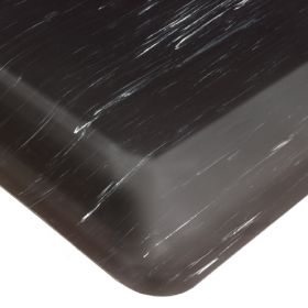 Anti-Fatigue Floor Mat Tile-Top AM SpongeCote 3 X 5 Foot Black PVC / Anti-Microbial Nitrile Infused Sponge