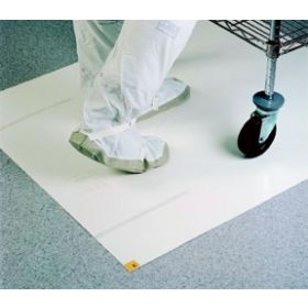 Adhesive Floor Mat CleanStep 18 X 36 Inch White Polyethylene