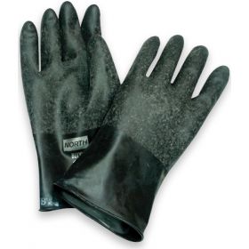 Utility Glove North Size 8 Butyl Rubber Black 11 Inch Beaded Cuff NonSterile