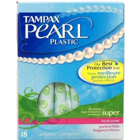 Tampon Tampax Pearl Super Absorbency Plastic Applicator Individually Wrapped