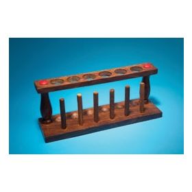 RACK, TEST TUBE WOODEN 6PLACE 25MM