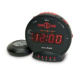 Sonic Bomb Extra Loud Alarm Clock extra loud alarm and supercharged Bed Shaker
