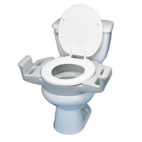Elevated Push-Up Toilet Seat with Armrests