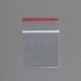 Premium red line reclosable bags, single-track, 2 x 2