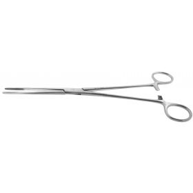 Dressing Forceps BR Surgical Bozeman 10-1/2 Inch Length Surgical Grade Stainless Steel NonSterile Ratchet Lock Finger Ring Handle Straight