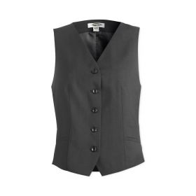 Women's Synergy High-Button Vest, Regular, Black, Size L