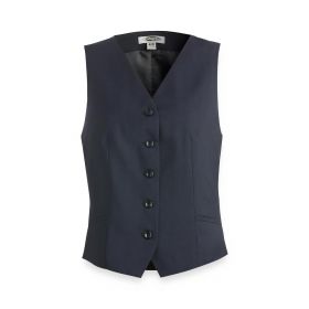Women's Synergy High-Button Vest, Regular, Navy, Size 3XL
