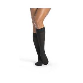 SIGVARIS 752C Womens Midsheer Calf High Socks-Large Long-Black