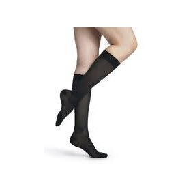 SIGVARIS 752C Womens Midsheer Calf High Socks-Large Short-Dark Navy 