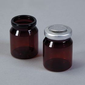 Amber Plastic Vials, 15mL 