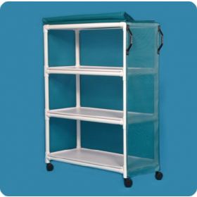 3 Shelf Linen Cart Value Line 3TW Caster 55 lbs. 3 Removable Shelves, 16 Inch Spacing 45 X 20 Inch 775447