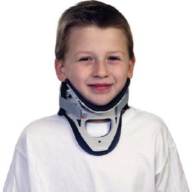 Rigid Cervical Collar NecLoc Preformed Youth (6 to 12 Years) Size P3 Two-Piece / Trachea Opening