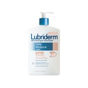 Hand and Body Moisturizer Lubriderm Daily Moisture Shea  Enriching Cocoa Butter  Pump Bottle Scented Lotion
