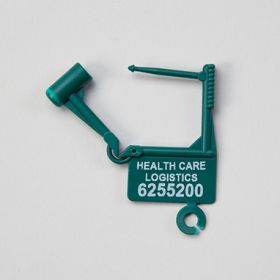 Padlock seals, consecutively numbered, green, case