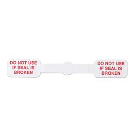 Tamper-evident seals, do not use if seal is broken, paper, 3-3/8"