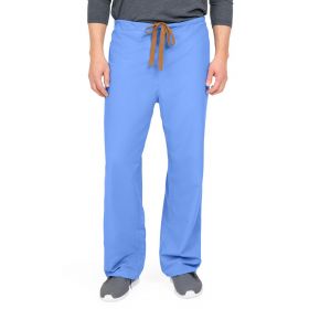 PerforMAX Unisex Reversible Scrub Pants with Front Drawstring, Ceil Blue, Regular Inseam, Size M, Medline Color Coding