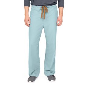 PerforMAX Unisex Reversible Scrub Pants with Front Drawstring, Misty, Regular Inseam, Size M, Medline Color Code