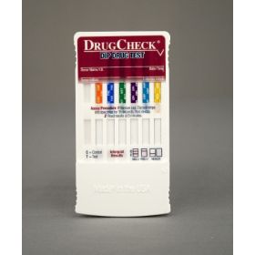 Drugs of Abuse Test DrugCheck Dip Drug Test 6-Drug Panel AMP, BZO, COC, mAMP/MET, OPI, THC Urine Sample 25 Tests