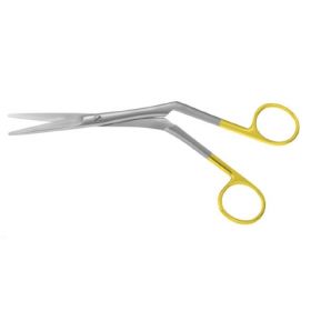 Septal Scissors Padgett 7-3/4 Inch Length Surgical Grade Stainless Steel / Tungsten Carbide NonSterile Finger Ring Handle Angled Blade Blunt Tip / Blunt Tip
