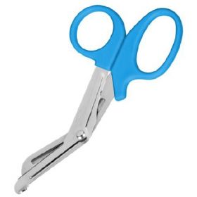 Utility Scissors Prestige Medical Nurse 5-1/2 Inch Length Stainless Steel / Plastic Finger Ring Handle Angled Blunt Tip / Blunt Tip